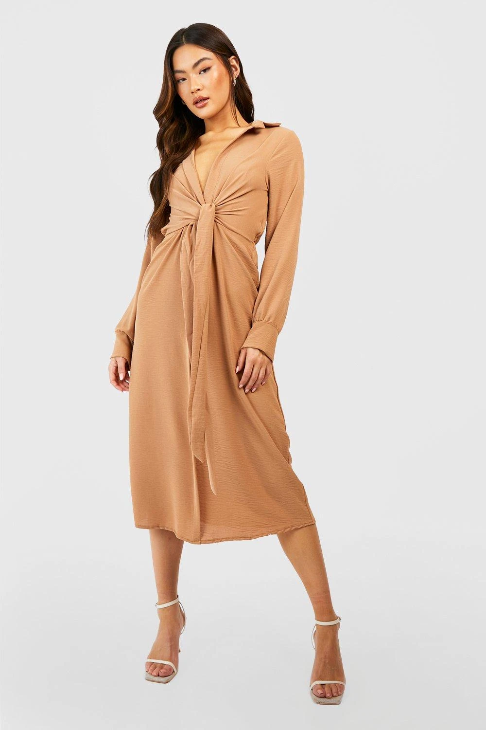 Robe Chemise Martelée Nouée 3 Robe Chemise Martelée Nouée