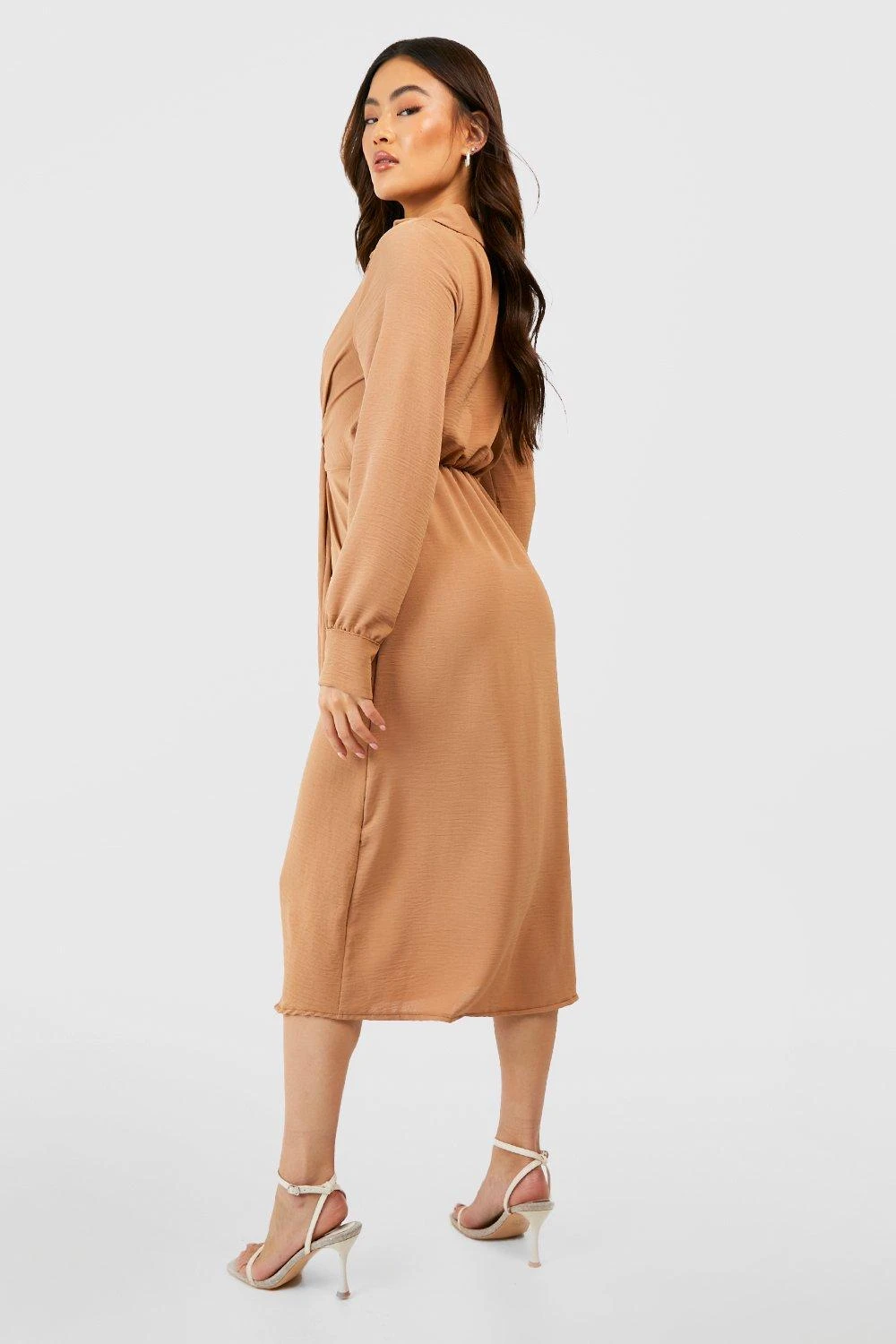 Robe Chemise Martelée Nouée 4 Robe Chemise Martelée Nouée – Image 2