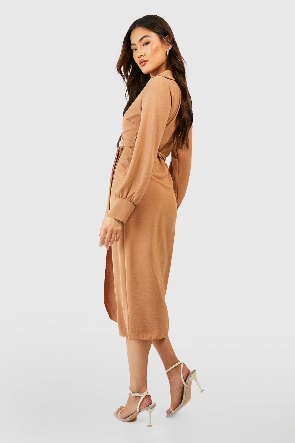 Robe Chemise Martelée à Ceinture 4 Robe Chemise Martelée à Ceinture – Image 2