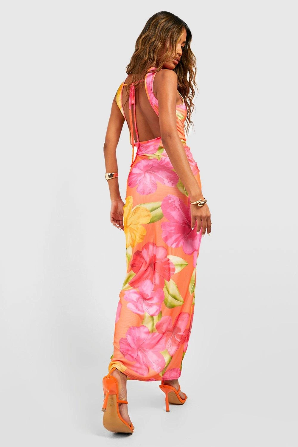 Robe Longue Fleurie Nouée 4 Robe Longue Fleurie Nouée – Image 2