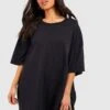Petite - Robe T-shirt Basique En Coton -BOOHO Kleidung Magasin gzz58079 black xl