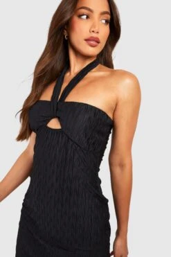 Tall - Robe Mi-longue Plissée à Découpe 9 Tall - Robe Mi-longue Plissée à Découpe -BOOHO Kleidung Magasin gzz58296 black xl 3