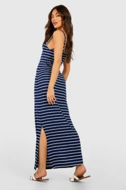 Robe Mi-longue à Rayures 7 Robe Mi-longue à Rayures -BOOHO Kleidung Magasin gzz58303 navy xl 1