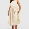 BOOHOO Grande Taille - Robe Mi-longue Sans Manches En Coton -BOOHO Kleidung Magasin gzz59448 stone xl