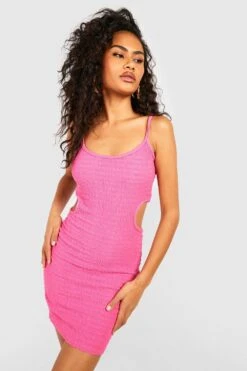 BOOHOO Robe Moulante Texturée Découpée -BOOHO Kleidung Magasin gzz59754 hot20pink xl 2
