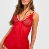 BOOHOO Saint-Valentin - Ensemble De Lingerie Avec Robe Babydoll Et String -BOOHO Kleidung Magasin lzz89328 red xl