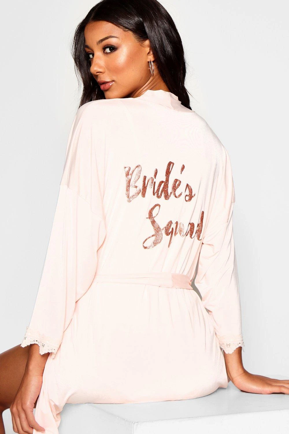 Robe De Chambre à Slogan Brides Squad 3 Robe De Chambre à Slogan Brides Squad
