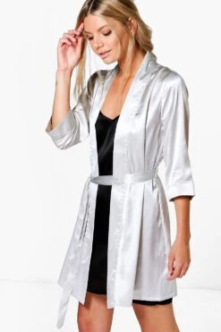 BOOHOO Robe De Chambre Satinée
