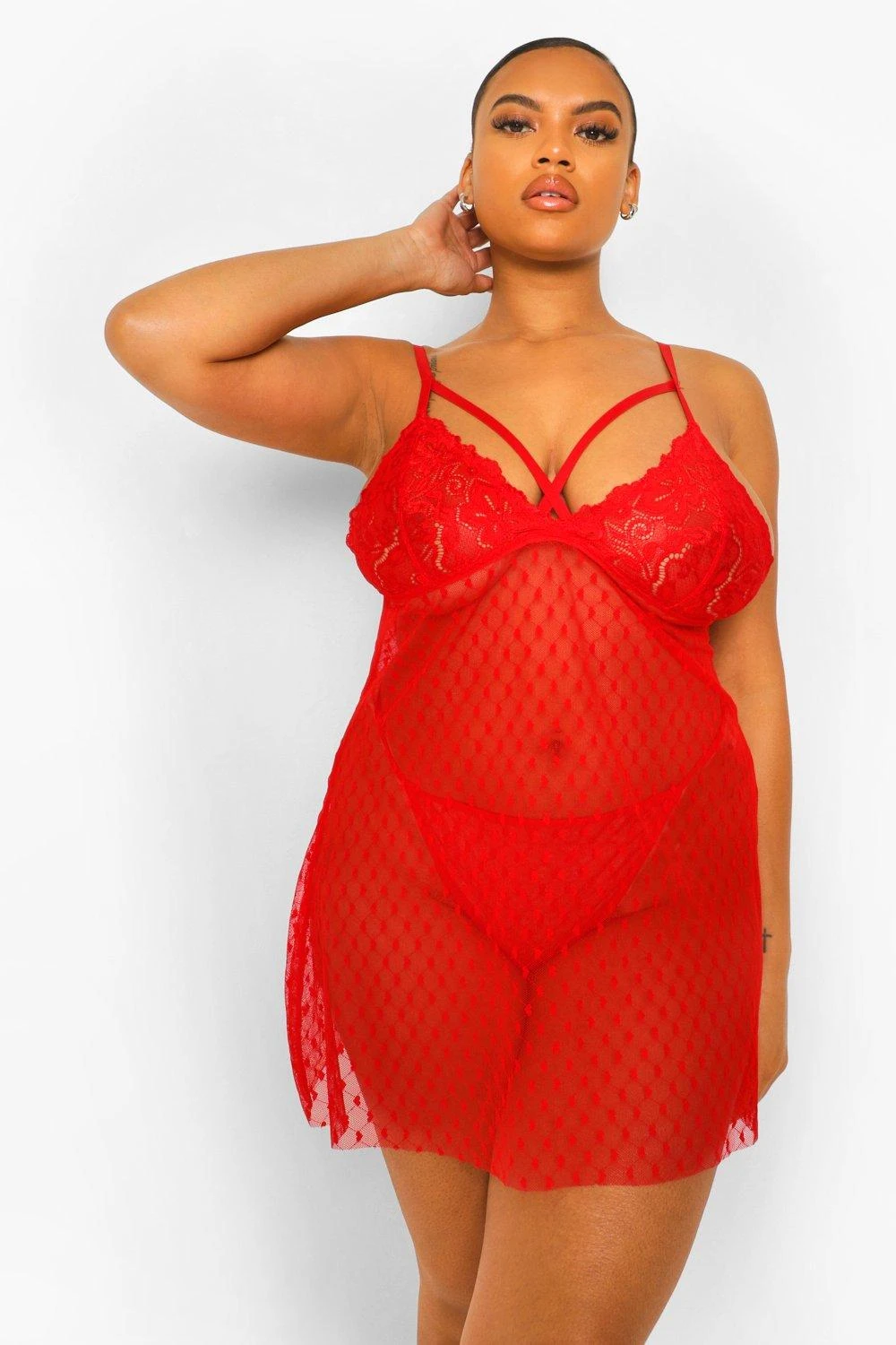 Grande Taille - Robe Nuisette En Tulle 6 Grande Taille - Robe Nuisette En Tulle â Image 4