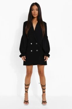 Petite - Robe Blazer à Manches Bouffantes -BOOHO Kleidung Magasin pzz02320 black xl 2