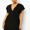 Grande Taille - Robe Babydoll Cache-coeur à Volants -BOOHO Kleidung Magasin pzz02605 black xl