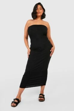 Grande Taille - Robe Longue Basique Bustier