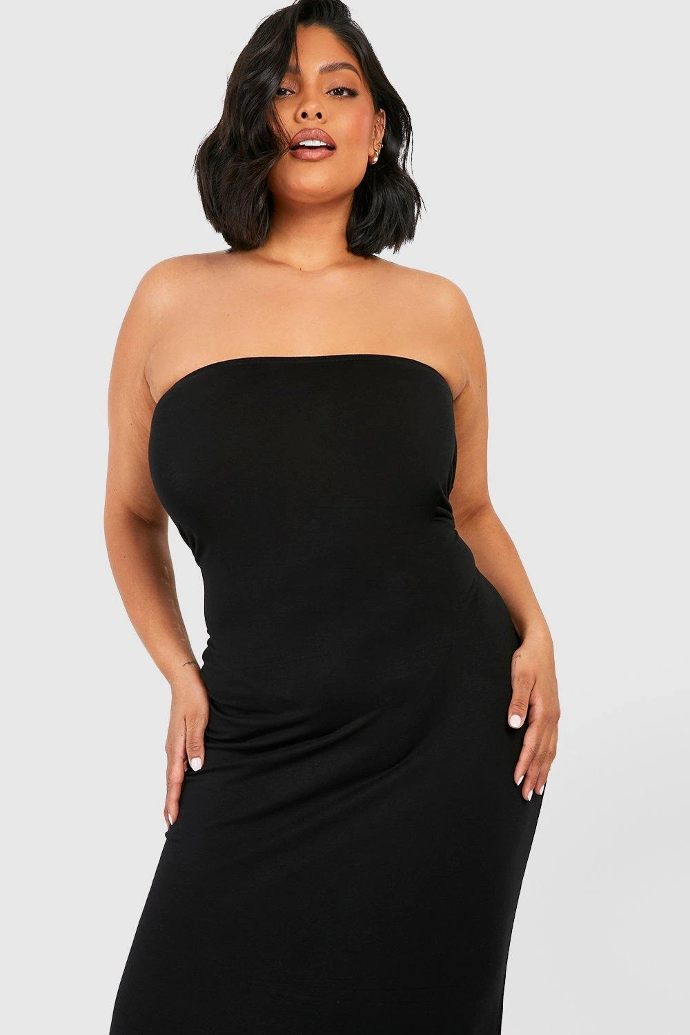 Grande Taille - Robe Longue Basique Bustier 6 Grande Taille - Robe Longue Basique Bustier – Image 4