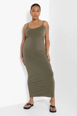 Grande Taille - Robe Longue Basique à Bretelles