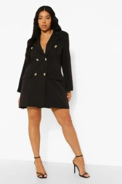 Grande Taille - Robe Blazer Oversize -BOOHO Kleidung Magasin pzz06591 black xl 2