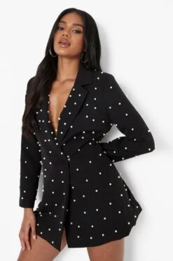 Petite - Robe Blazer Avec Détail En Perle