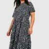 Grande Taille - Robe Mi-longue à Volants étagés -BOOHO Kleidung Magasin pzz08340 black xl