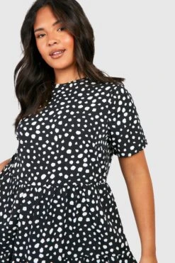 Grande Taille - Robe Mi-longue à Volants étagés -BOOHO Kleidung Magasin pzz08340 black xl 3