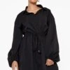 Grande Taille - Robe Chemise à Manches Oversize -BOOHO Kleidung Magasin pzz08373 black xl