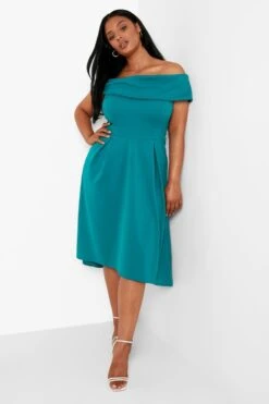 Grande Taille - Robe Mi Longue -BOOHO Kleidung Magasin pzz08382 emerald xl 2