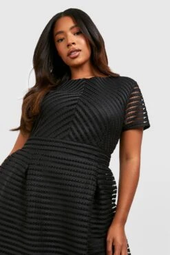 Grande Taille - Robe Mi-longue Ample Texturée -BOOHO Kleidung Magasin pzz09611 black xl 3