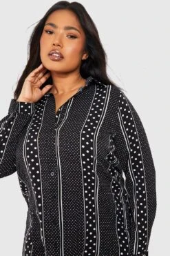 Grande Taille - Robe Chemise Rayée -BOOHO Kleidung Magasin pzz61993 black xl 3