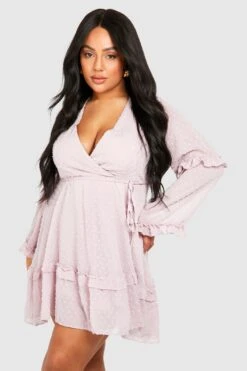 Grande Taille - Robe Chemise Volantée