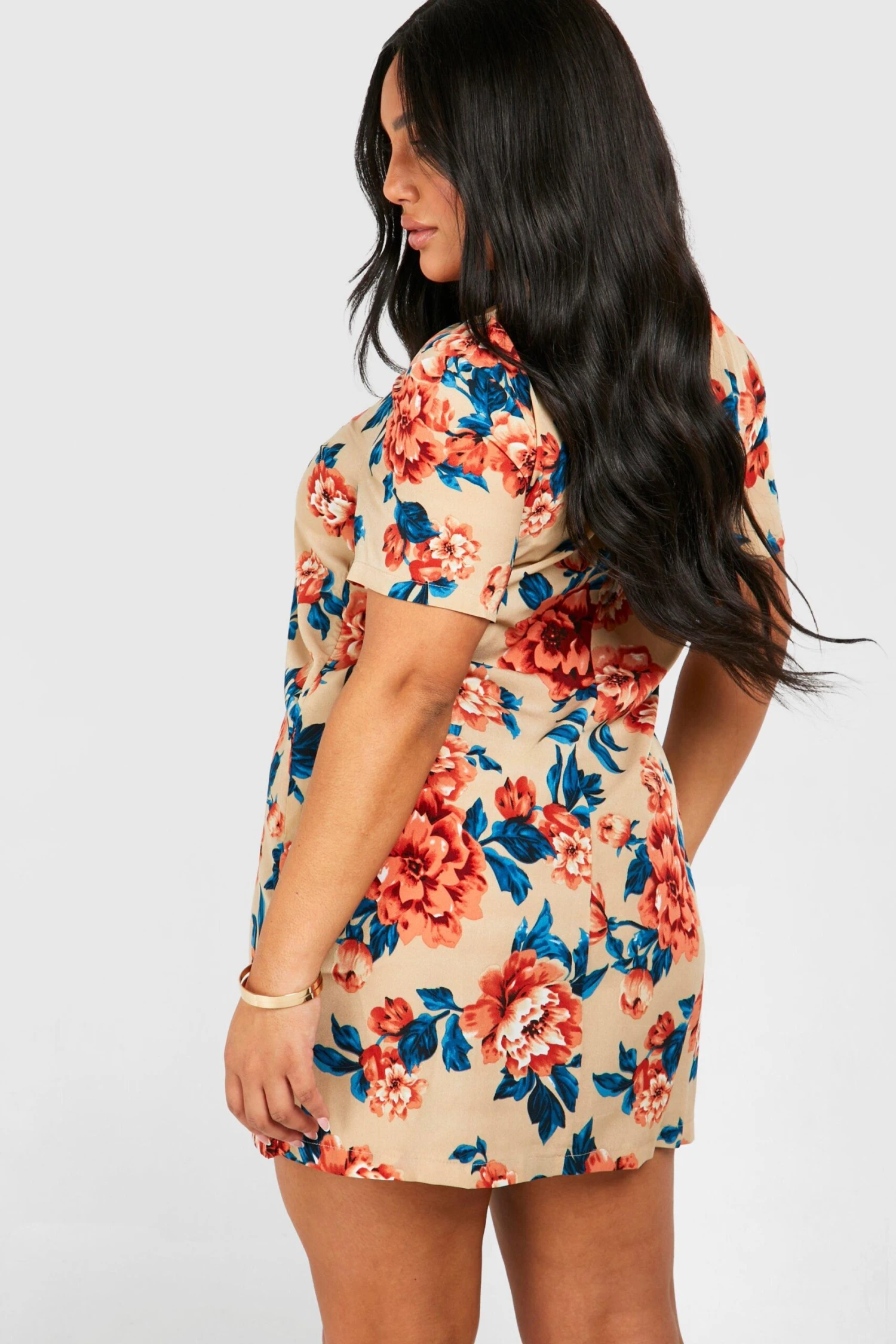 Grande Taille - Robe Droite à Motif Fleuri 4 Grande Taille - Robe Droite à Motif Fleuri – Image 2