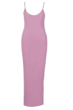 Grande Taille - Robe Longue Moulante à Bretelles -BOOHO Kleidung Magasin pzz82226 mauve xl 2