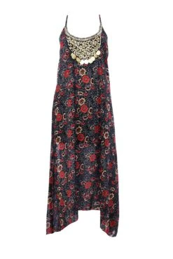 Petite - Robe Longue Style Bohème à Imprimé Fleuri -BOOHO Kleidung Magasin pzz91532 black xl 2