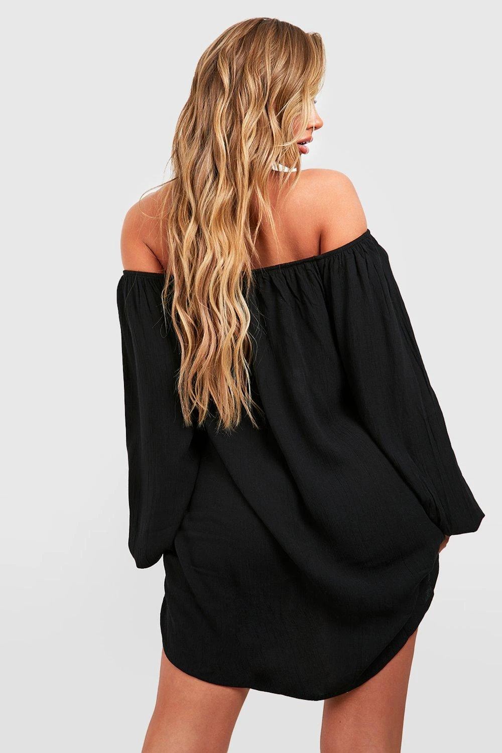 BOOHOO Robe De Plage Plissée à Col Bateau 4 BOOHOO Robe De Plage Plissée à Col Bateau – Image 2