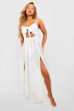BOOHOO Robe De Plage Longue à Découpes Et Attaches