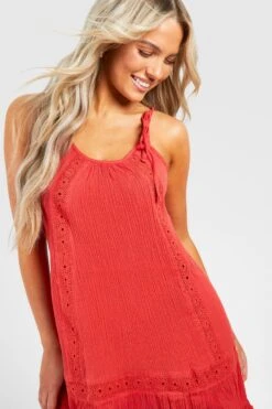 BOOHOO Robe De Plage Avec Broderie -BOOHO Kleidung Magasin szz87236 red xl 3