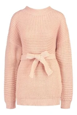 Tall - Robe Pull Gaufrée à Ceinture -BOOHO Kleidung Magasin tzz91813 blush xl 2