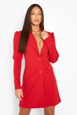 Tall - Robe Blazer à Manches Bouffantes